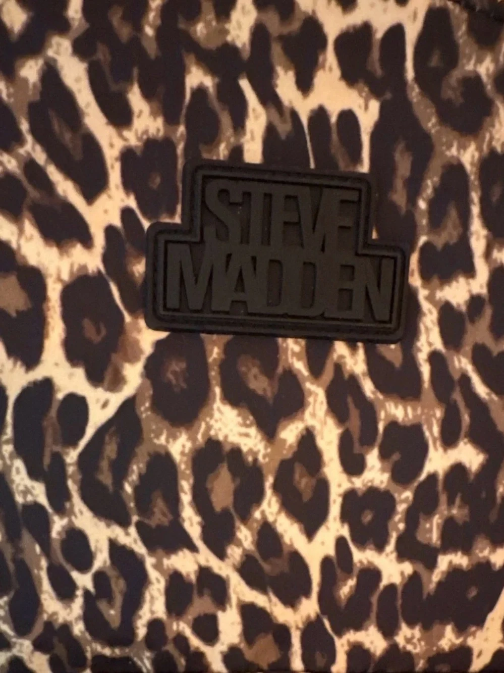 Steve Madden Brown Tan and Black Leopard Print Backpack